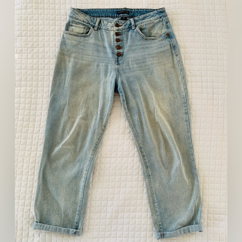 Sincerely Jules Light Blue Washed Ankle Jeans
